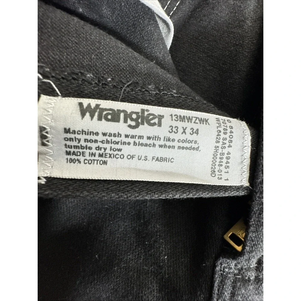 Vintage Wrangler Jeans Mens 33x34 Shadow Black Cowboy Cut Read Description